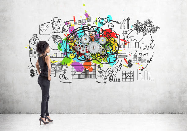 istock African American businesswoman, brain cogs 899149232