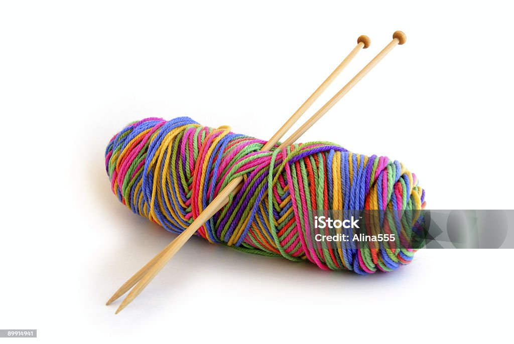Yarn with knitting needles  Ball Of Wool Stock Photo