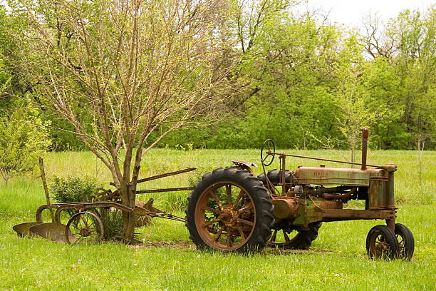 Antique Tractor stock photo