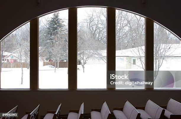 Church Benches Window Stock Photo - Download Image Now - Bench, Built Structure, Church