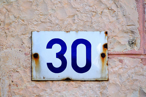 istock The plate with Number 30 89915481