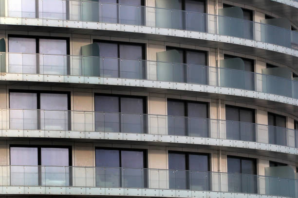 istock Glass railings on balconies 899156462