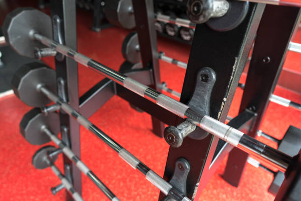 istock Rod and weights in the gym 899157402