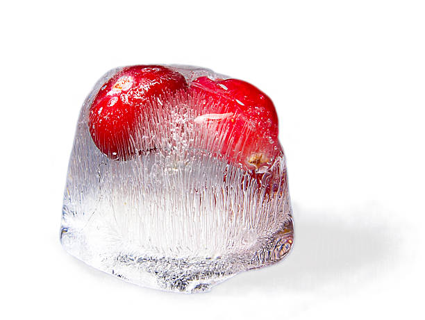 istock berry in cube of ice (isolated, clipping path) 89915763