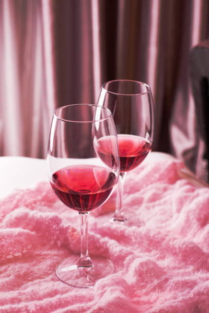 istock Romantic drink for couple - wine in glasses 899160758