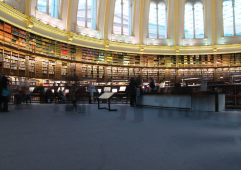 23rd October 2019,Doha,Qatar: Locals are studying in the national library in Doha. Qatar national library is part of the education city in Doha, which is free entry and open to public.