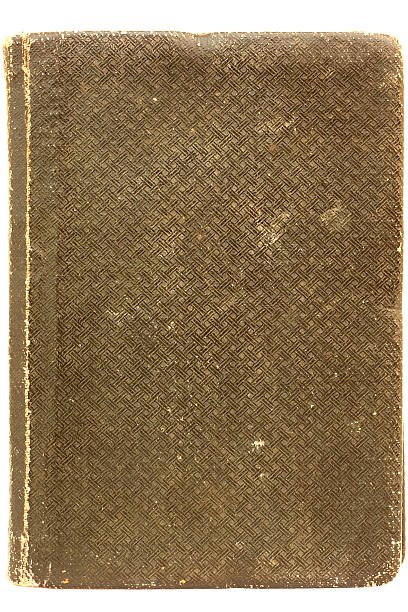 Black Antique book isolated on white. stock photo