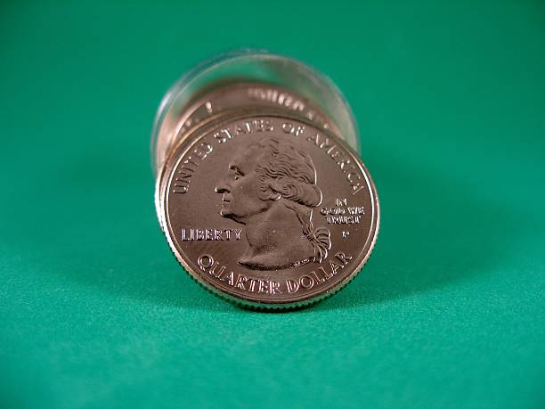 Quarter en el green - foto de stock