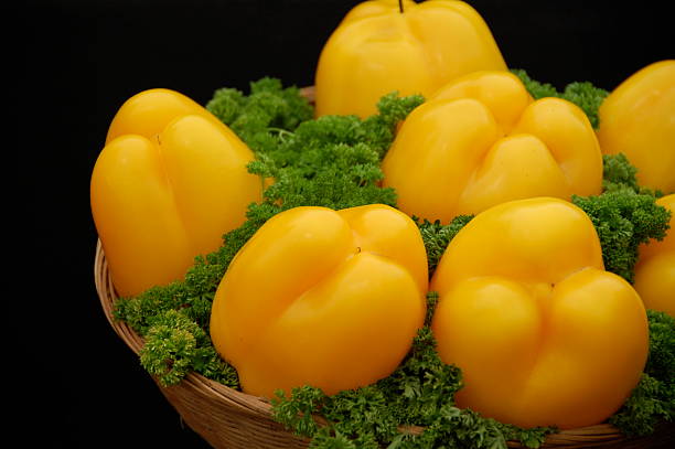 Yellow Pepper Arrangement stock photo