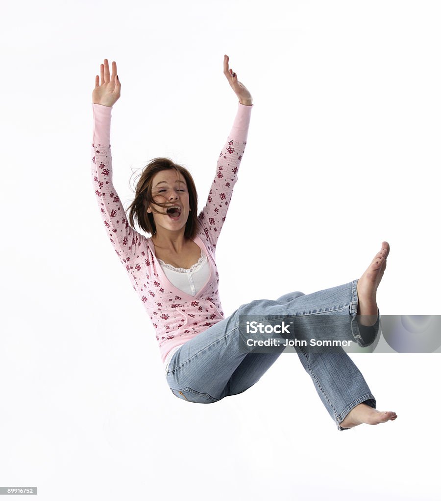 떨어지는 여자 - 로열티 프리 떨어짐 스톡 사진