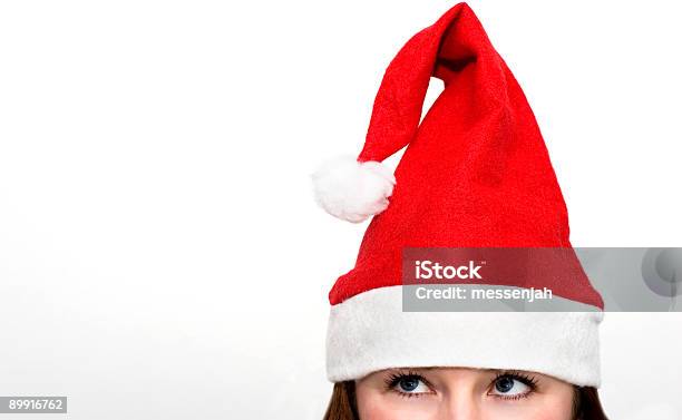 Sombrero De Navidad Foto de stock y más banco de imágenes de Adulto - Adulto, Aislado, Blanco - Color