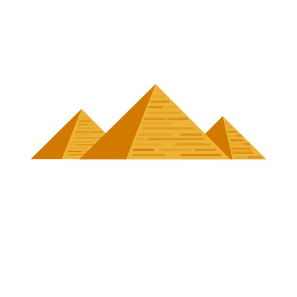 egipskie piramidy egipt kair afryka - egypt cairo pyramid sunset stock illustrations