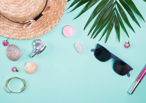 istock Feminine summer travel accessories 899169582
