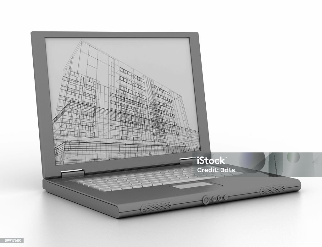 エンジニアのノートパソコン（白） - 3Dのロイヤリティフリーストックフォト