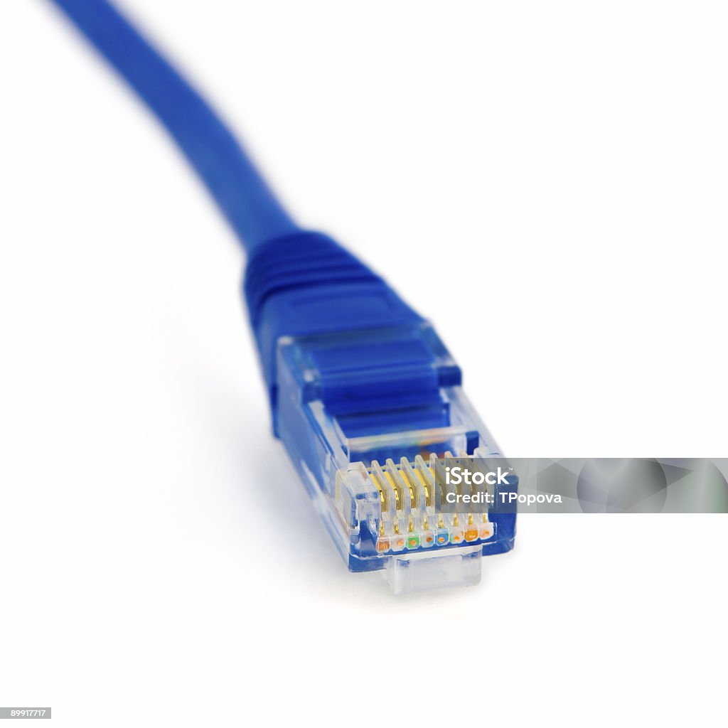 Macro of a internet por cable - Foto de stock de Aislado libre de derechos