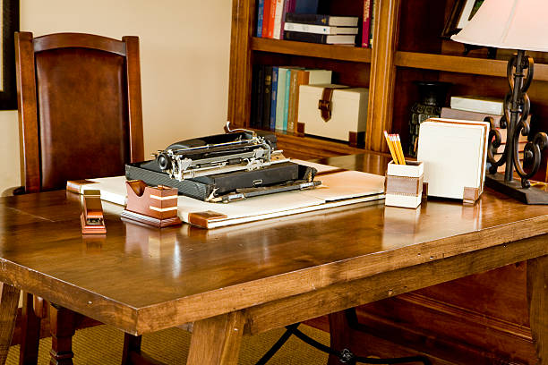istock Wood Desk and Old Typewriter 89917965