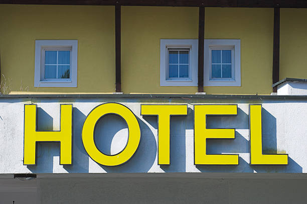 istock Big Yellow Hotel Sign 89918115