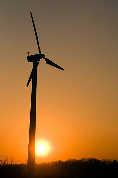 Sol e windpower - fotografia de stock