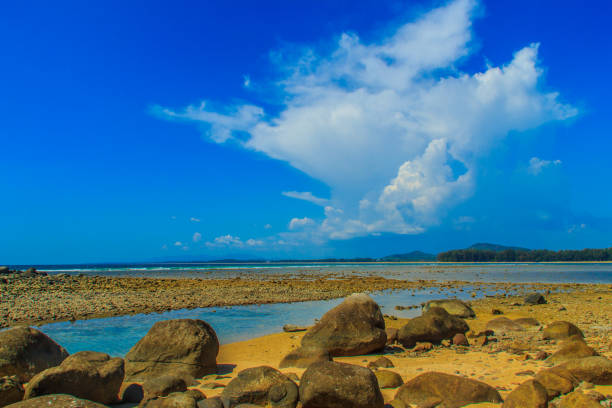 istock Clear blue sky with white clouds. Cloudless sky. Blue sky with a cloud obscured the view daytime desolate empty air clean. 899187618