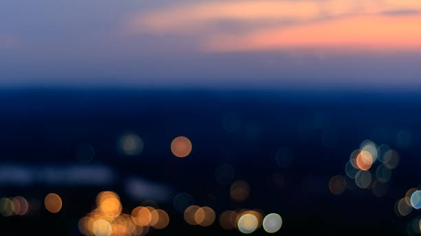 istock Blurred city light with bokeh background, Abstract background. 899195642