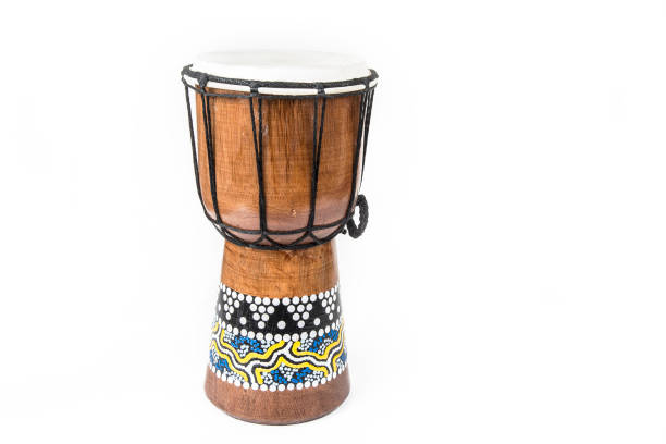 istock Handmade Djembe drum on the white background 899198978