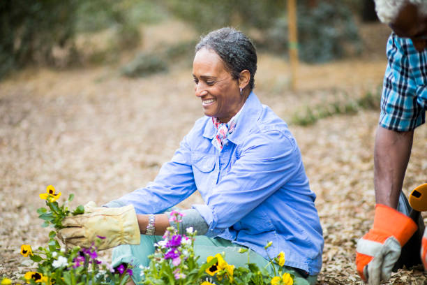 istock Senior Black Couple Gardening 899199304