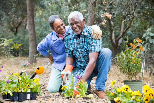 istock Senior Black Couple Gardening 899199406