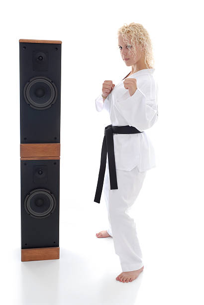 обучение высокой - black belt audio стоковые фото и изображения