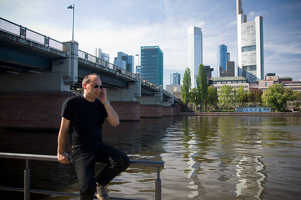 istock Man at the river bank 89921650