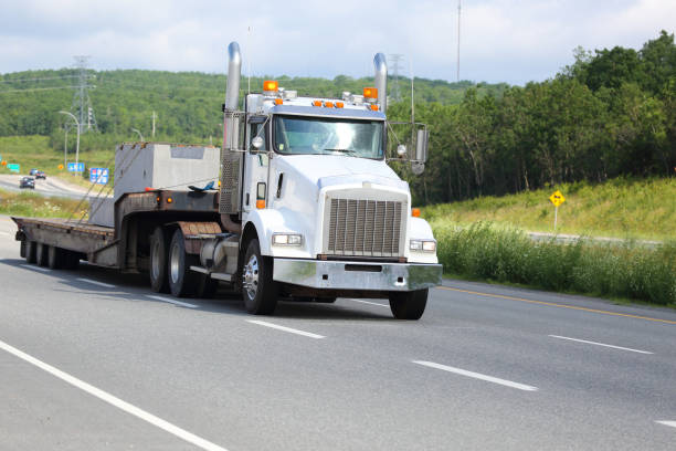 istock Semi-truck on a highway. 899218600