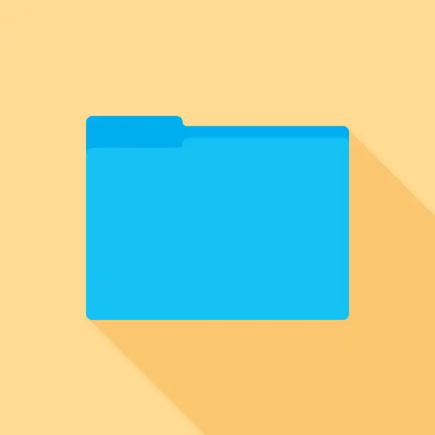 Vector illustration of Folder Icon Flat 2