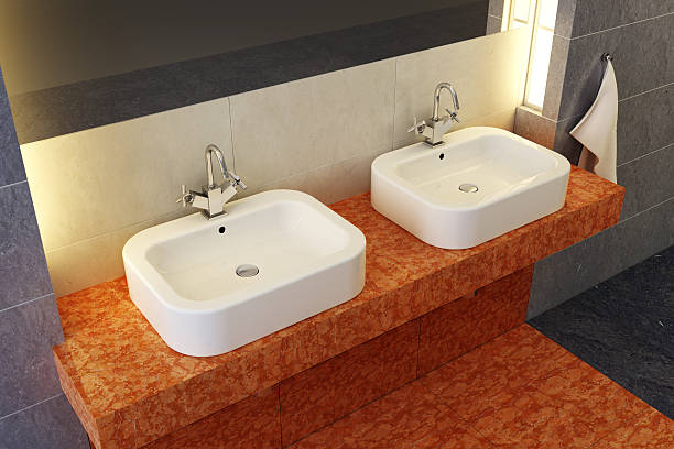 ванная комната интерьер - patchworkdesign стоковые фото и изображения