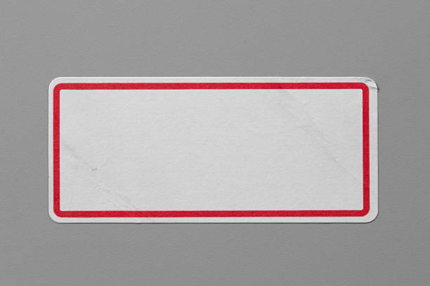 istock Stickers Label Close Up on Cardboard Background with Real Shadow. 899234188