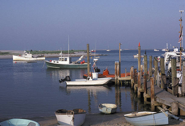 istock Small Boats Moored In Harbor of Cape Cod 89923487