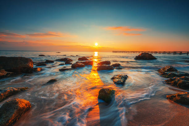 istock Beautiful cloudscape over the sea, sunrise shot 899235124