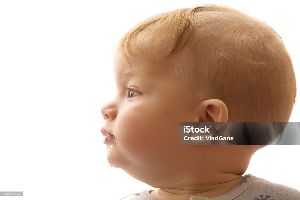 Bebê em branco - Royalty-free Anjo Foto de stock