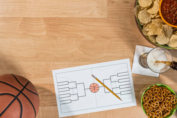 istock Empty 16 team bracket for College basketball tournament party 899240046