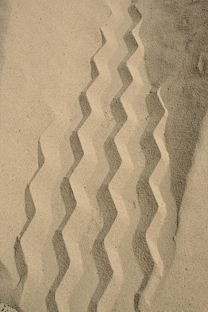 istock Tire Track in sand 89924383