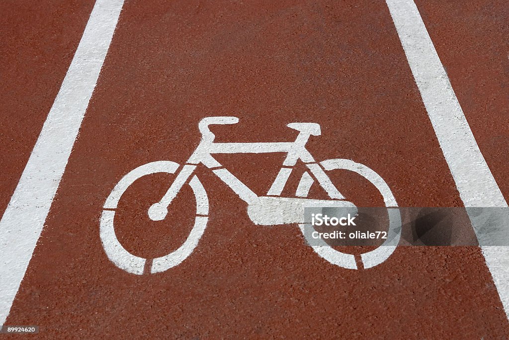 Cycling Street сигнала - Стоковые фото Асфальт роялти-фри