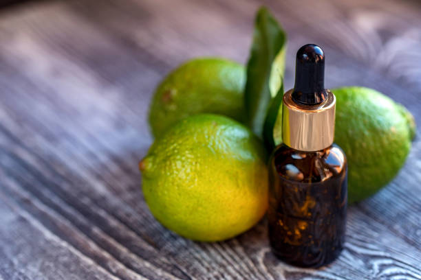 istock Dropper bottle of lime essential oil 899247196