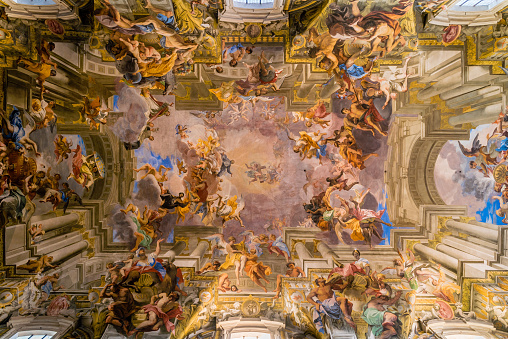 Sant Ignazio Church paintings by painter Andrea Pozzo in Rome