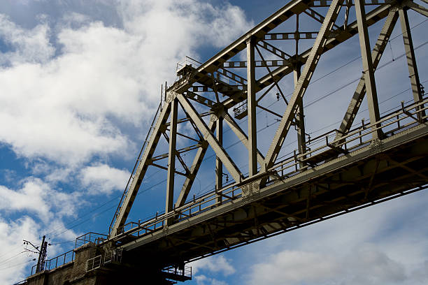 istock The railway bridge on a background of clouds 89925429