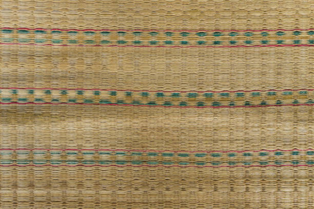 istock Close up texture of native thai style weave sedge mat background , made from papyrus. 899255054