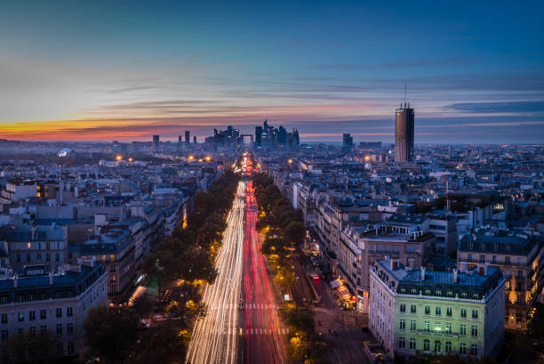 istock Nanterre at sunset seen from Arc de triomphe 899255324