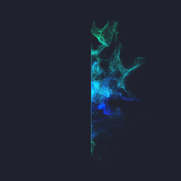 Abstract colorful particle background