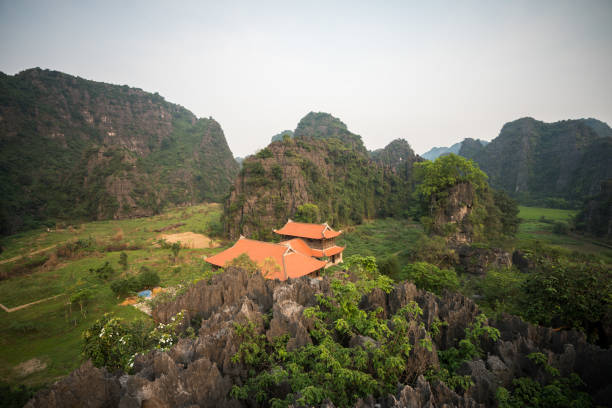 istock Vietnam temple on mountain in Ninh Binh province 899263996
