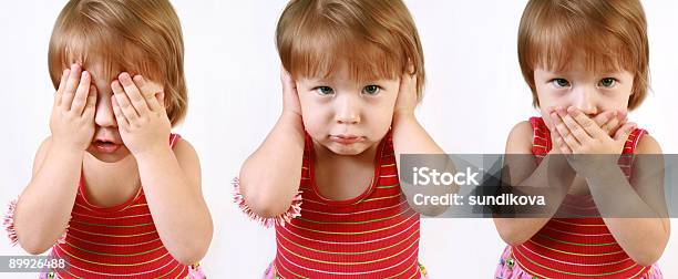 See Hear Say Nothing Stock Photo - Download Image Now - Beautiful People, Child, Childhood