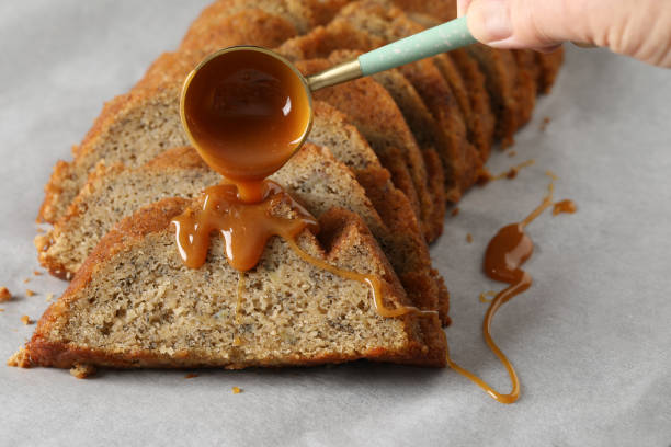 istock Pouring Rum Caramel On Banana Bread 899266768