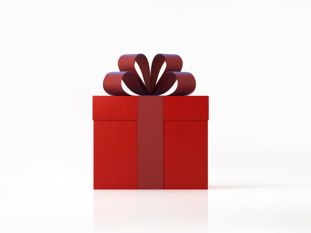 istock Red Gift Box Tied with Red Ribbon 899267264
