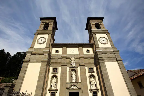 Front of Camaldoli church in Italy